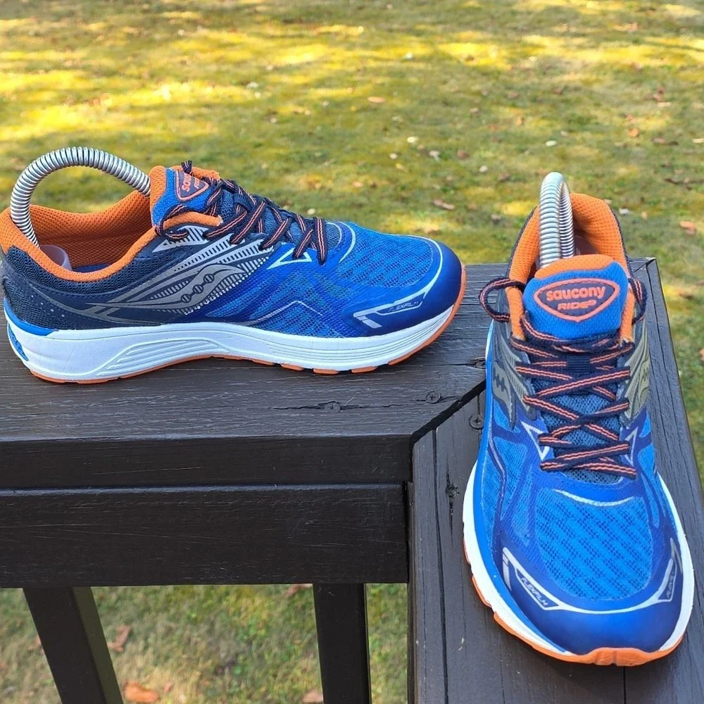 Saucony Ride 9 Running‎ Shoes Blue/Orange Men's 4.5 Clean